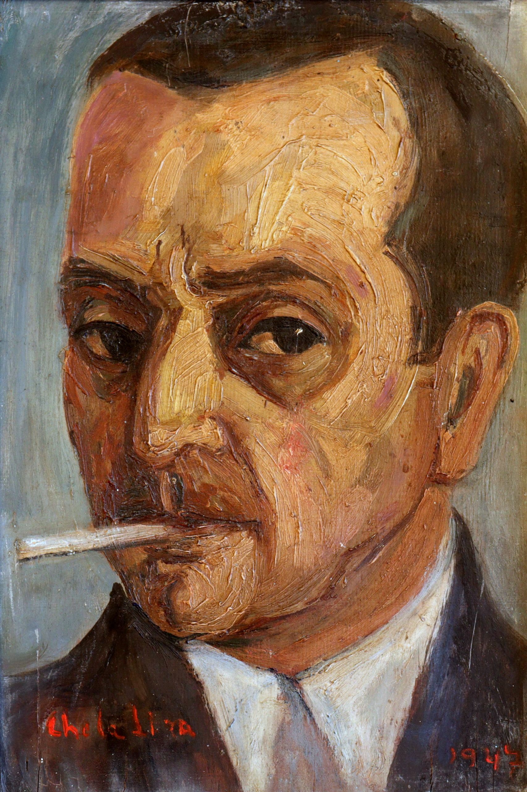 <i>Generación Porteña </i> - <b>"Cabeza de hombre"</b> | 1947 | Chela Lira | Chilena - 1909 – 1986 | Óleo sobre tela