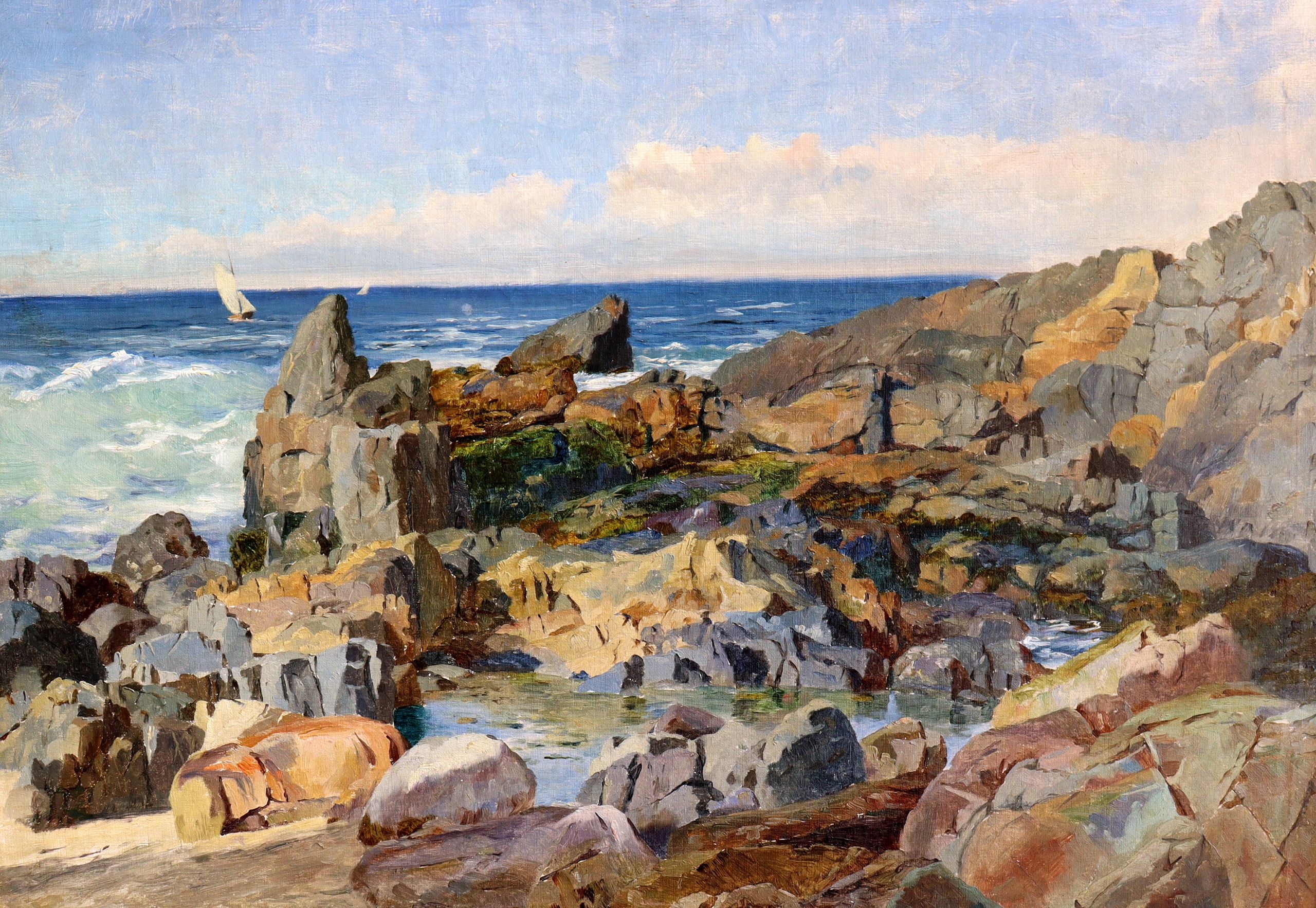 <i>Grandes Maestros de la pintura chilena</i> - <b>"Marina (Valparaíso)"</b> | S/D | Alberto Valenzuela Llanos | Chileno - 1869 – 1925 | Óleo sobre tela