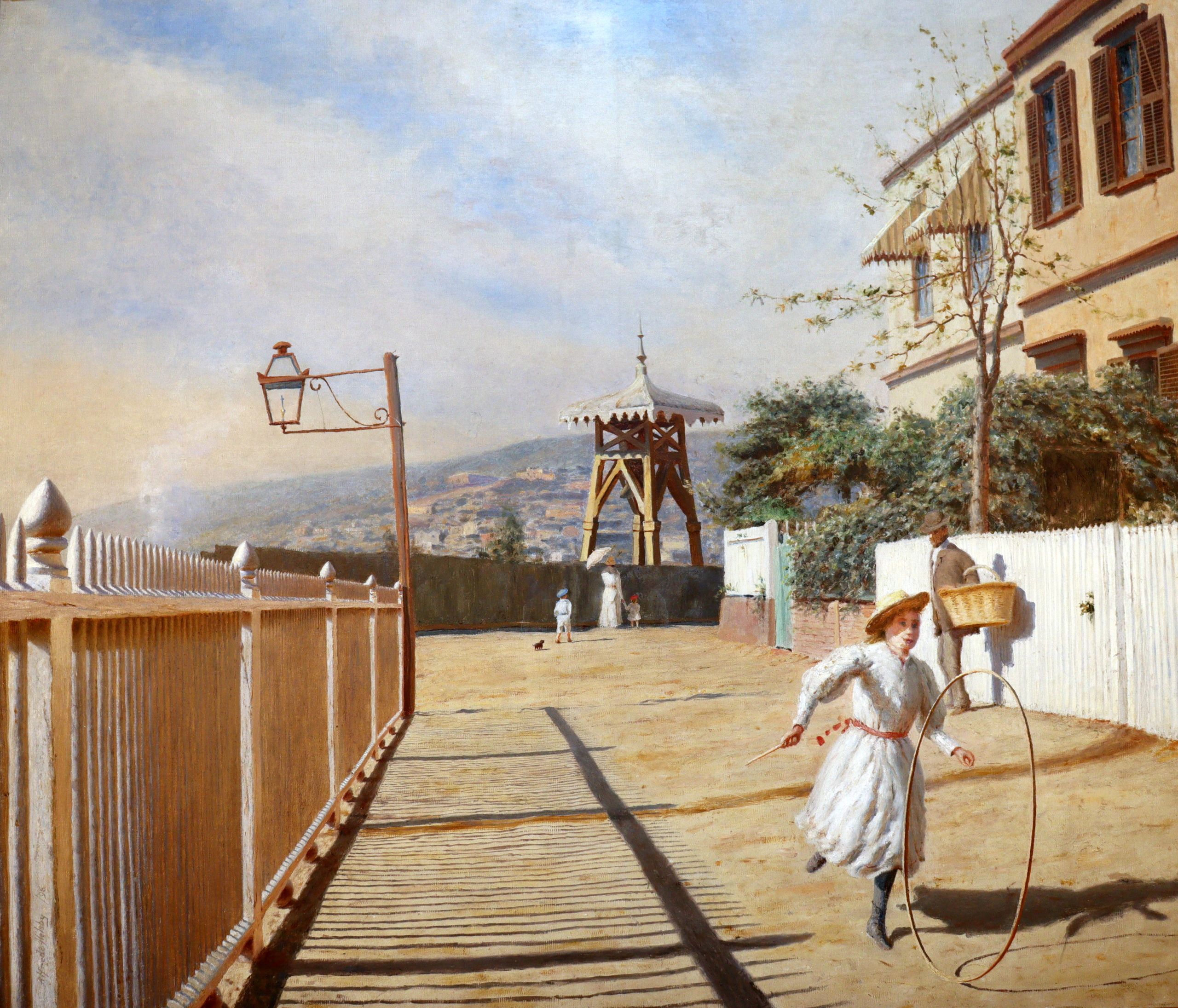 <i>La transición</i> - <b>"Paseo Atkinson"</b> | 1896 | Alfredo Helsby | Chileno - 1862 – 1933 | Óleo sobre tela 
